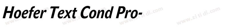Hoefer Text Cond Pro字体转换